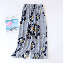 Load image into Gallery viewer, Summer new women's 100% viscose pajama pants cropped pants thin loose