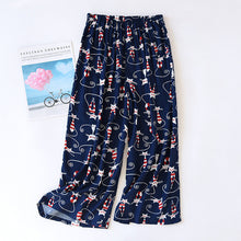Load image into Gallery viewer, Summer new women's 100% viscose pajama pants cropped pants thin loose