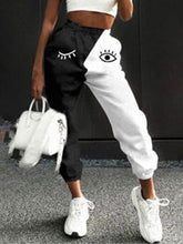 Load image into Gallery viewer, Leopard Print Stitching Women Pants Spring Elastic Waist Slim Long