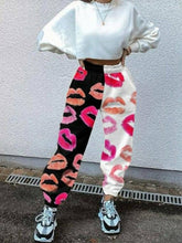 Load image into Gallery viewer, Leopard Print Stitching Women Pants Spring Elastic Waist Slim Long