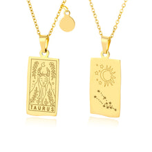 Load image into Gallery viewer, Vintage Zodiac Necklace For Women Gold Stainless Steel Constellation