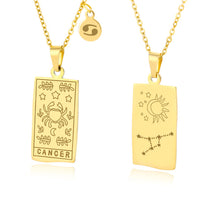 Load image into Gallery viewer, Vintage Zodiac Necklace For Women Gold Stainless Steel Constellation