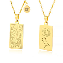 Load image into Gallery viewer, Vintage Zodiac Necklace For Women Gold Stainless Steel Constellation