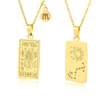 Load image into Gallery viewer, Vintage Zodiac Necklace For Women Gold Stainless Steel Constellation