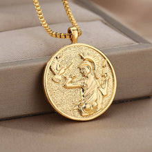 Load image into Gallery viewer, Vintage Zodiac Necklace For Women Gold Stainless Steel Constellation