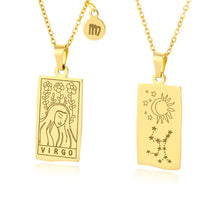 Load image into Gallery viewer, Vintage Zodiac Necklace For Women Gold Stainless Steel Constellation