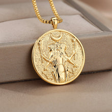 Load image into Gallery viewer, Vintage Zodiac Necklace For Women Gold Stainless Steel Constellation