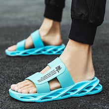 Load image into Gallery viewer, Weh Slippers Men Summer Luxury 2021 Beach Men Slippers Simple Black
