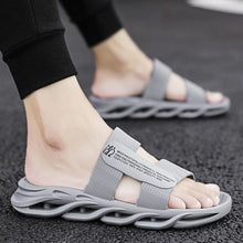 Load image into Gallery viewer, Weh Slippers Men Summer Luxury 2021 Beach Men Slippers Simple Black