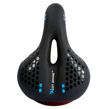 Load image into Gallery viewer, WEST BIKING Bicycle Saddle with Tail Light Thicken Widen MTB Soft