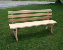 Load image into Gallery viewer, Creekvine Designs Cedar Picnic Table with Backed Benches 6Ft