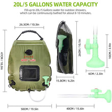 Load image into Gallery viewer, Water Bags 20l Outdoor Camping Hiking Solar Shower Bag Heating Camping