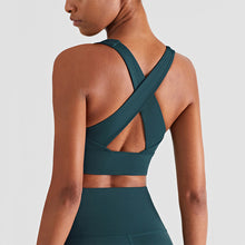 Load image into Gallery viewer, Women Sexy Cross Back High Impact Gym Yoga Bra Solid Nylon Soft Sports