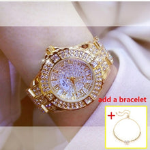 Load image into Gallery viewer, Women Watches Diamond Gold Watch Ladies Wrist Watches Luxury Brand