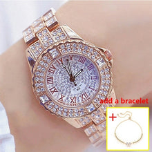 Load image into Gallery viewer, Women Watches Diamond Gold Watch Ladies Wrist Watches Luxury Brand
