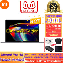 Load image into Gallery viewer, Xiaomi Laptop Pro 14 Intel i5 11320H / i7 11390H MX450 16G DDR4 512G