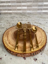 Load image into Gallery viewer, 24-Piece Stainless Steel Satin Finish Cutlery Set Rose Gold Collection