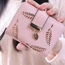 Load image into Gallery viewer, best sale wallet women Leaf Bifold PU Leather