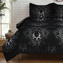 Load image into Gallery viewer, Bone Collector Black Comforter/Sham Set