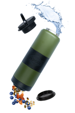 Load image into Gallery viewer, FLPSDE Water Bottle with Snack Storage