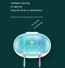 Load image into Gallery viewer, Wall-Mounted UV Light Toothbrush Sanitizer Box