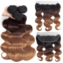 Load image into Gallery viewer, 10A Grade #1B/4/30 Body Wave #1B/4/27 BUNDLES with CLOSURES & FRONTALS