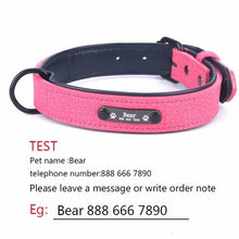 Load image into Gallery viewer, Dog Collar Sturdy Personalized Dog Collar Leather Padded Pet ID