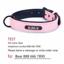 Load image into Gallery viewer, Dog Collar Sturdy Personalized Dog Collar Leather Padded Pet ID
