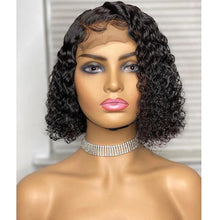 Load image into Gallery viewer, 13x4 Jerry Curl 13x6 Short Bob frontal 4x4 Lace Closure Wigs 180%