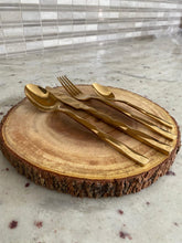 Load image into Gallery viewer, 24-Piece Stainless Steel Satin Finish Cutlery Set Rose Gold Collection