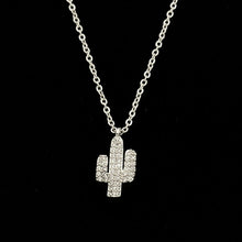 Load image into Gallery viewer, Charms Cactus Necklace Cubic Zirconia Stone Hawaii