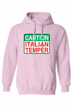 Load image into Gallery viewer, Unisex Funny Caution Italian Temper Pullover HOODIE