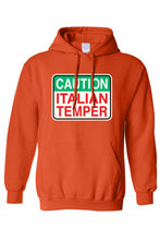 Load image into Gallery viewer, Unisex Funny Caution Italian Temper Pullover HOODIE