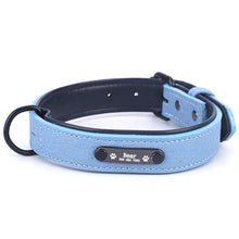 Load image into Gallery viewer, Dog Collar Sturdy Personalized Dog Collar Leather Padded Pet ID