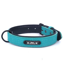 Load image into Gallery viewer, Dog Collar Sturdy Personalized Dog Collar Leather Padded Pet ID