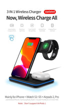 Load image into Gallery viewer, Ninja 15W 3 in 1 Fast Wireless Charging Station for Mobile Phones