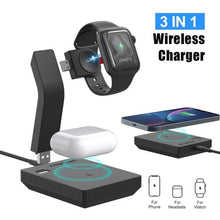 Load image into Gallery viewer, Ninja 15W 3 in 1 Fast Wireless Charging Station for Mobile Phones