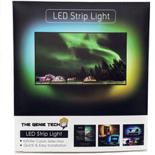 Load image into Gallery viewer, RGB LED Light for TV Backlight USB Powered, 24”- 60” TV with Remote