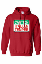 Load image into Gallery viewer, Unisex Funny Caution Italian Temper Pullover HOODIE
