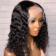 Load image into Gallery viewer, 13x4 Jerry Curl 13x6 Short Bob frontal 4x4 Lace Closure Wigs 180%