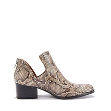 Load image into Gallery viewer, Womens Shoes - Low Heel Snakeskin Style / Beige Fredricka Booties /