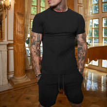 Load image into Gallery viewer, Short Sleeve T-shirt Men Set Two Pieces | Shorts Two Piece Set Men
