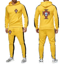 Load image into Gallery viewer, 2022 New Footballer Portugal Print Men&#39;s Solid Hoodie Suits Trend
