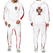 Load image into Gallery viewer, 2022 New Footballer Portugal Print Men&#39;s Solid Hoodie Suits Trend
