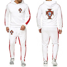 Load image into Gallery viewer, 2022 New Footballer Portugal Print Men&#39;s Solid Hoodie Suits Trend
