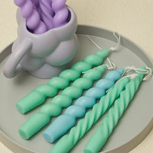 Load image into Gallery viewer, 2pc Spiral Candles Scented Candle Decorative Candles Taper Candles

