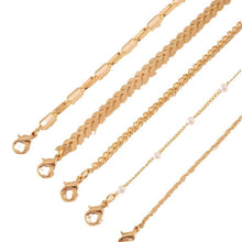 Load image into Gallery viewer, Summer Fashion 5-piece Pearl Anklet Women&#39;s Multi-layer
