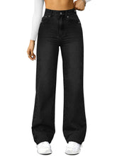 Load image into Gallery viewer, Straight Leg Jeans for Women,High Waisted Wide Leg Loose Microelastic Boyfried Denim Pants
