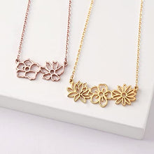 Load image into Gallery viewer, Mother Necklace With Birth Flower, Birth Flower Necklace, Mom Jewelry

