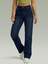 Load image into Gallery viewer, Straight Leg Jeans for Women,High Waisted Wide Leg Loose Microelastic Boyfried Denim Pants

